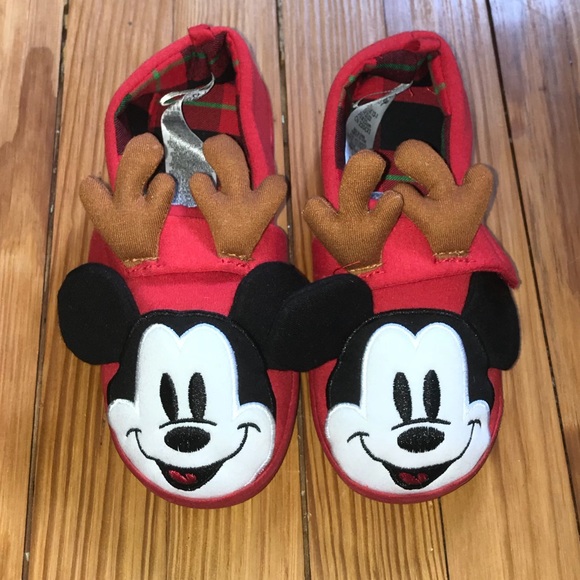 Disney Other - Disney Mickey Mouse Christmas Slippers